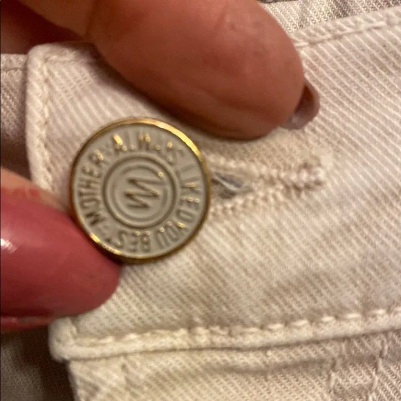 MOTHER Cream Straight Leg Jeans - Picture 3 of 14